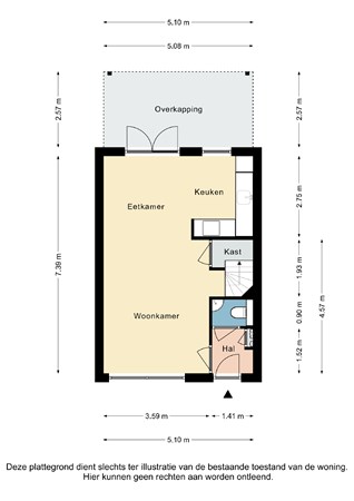 Plattegrond - Slakkenstraat 34, 6431 NJ Hoensbroek - Slakkenstraat 34 Hoensbroek - Begane grond 2D.jpg